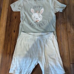 Carter's Cream Pajama Set with Bunny Design
